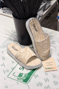 Ivory Bloom Slip-On Sandals