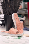 Peach Bloom Slip-On Sandals