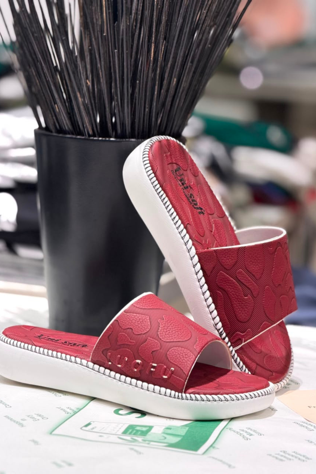 Rosé Charm Slip-On Sandals
