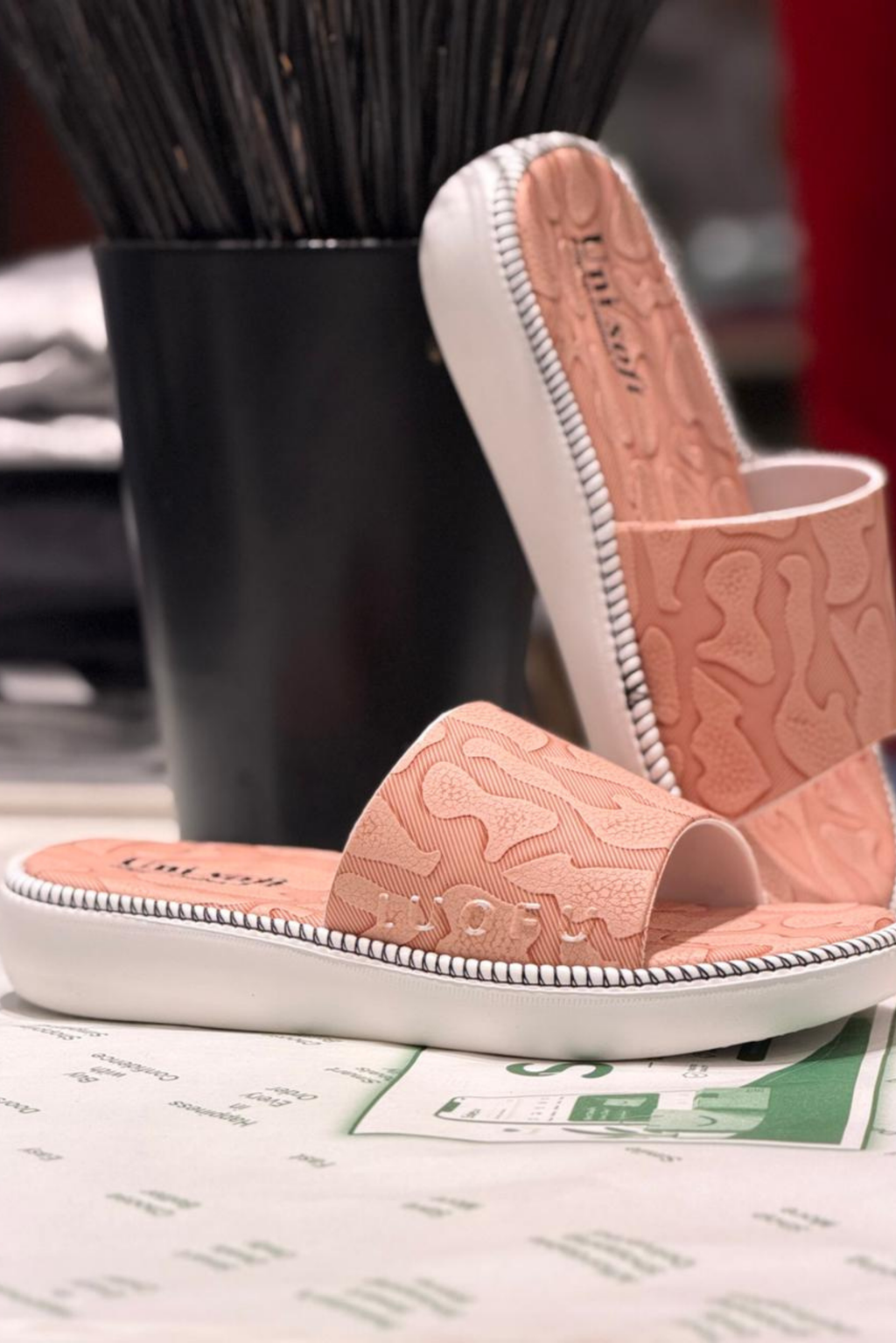 Peach Bloom Slip-On Sandals