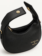 Luna Crescent Shoulder Bag – Black
