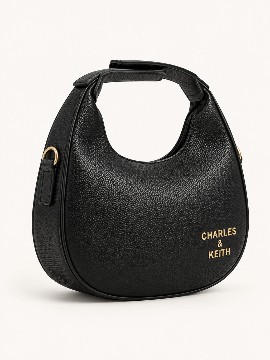 Luna Crescent Shoulder Bag – Black