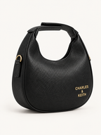 Luna Crescent Shoulder Bag – Black