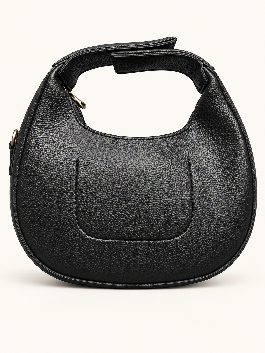 Luna Crescent Shoulder Bag – Black
