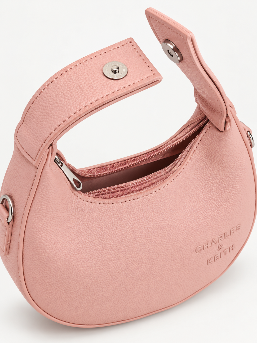 Luna Crescent Shoulder Bag – Blush Pink