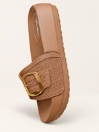 Golden Buckle Comfort Slides