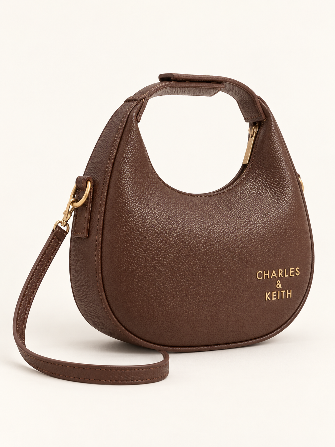 Luna Crescent Shoulder Bag – Choclate Brown