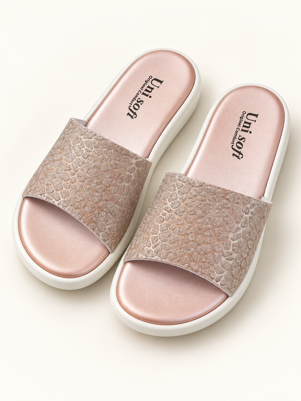 Roselle Rose Shimmer Slides