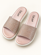 Roselle Rose Shimmer Slides