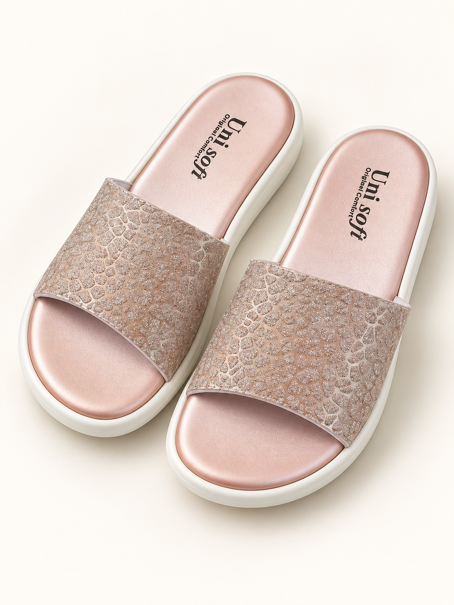 Roselle Rose Shimmer Slides