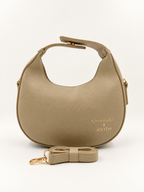 Luna Crescent Shoulder Bag – Khaki Beige