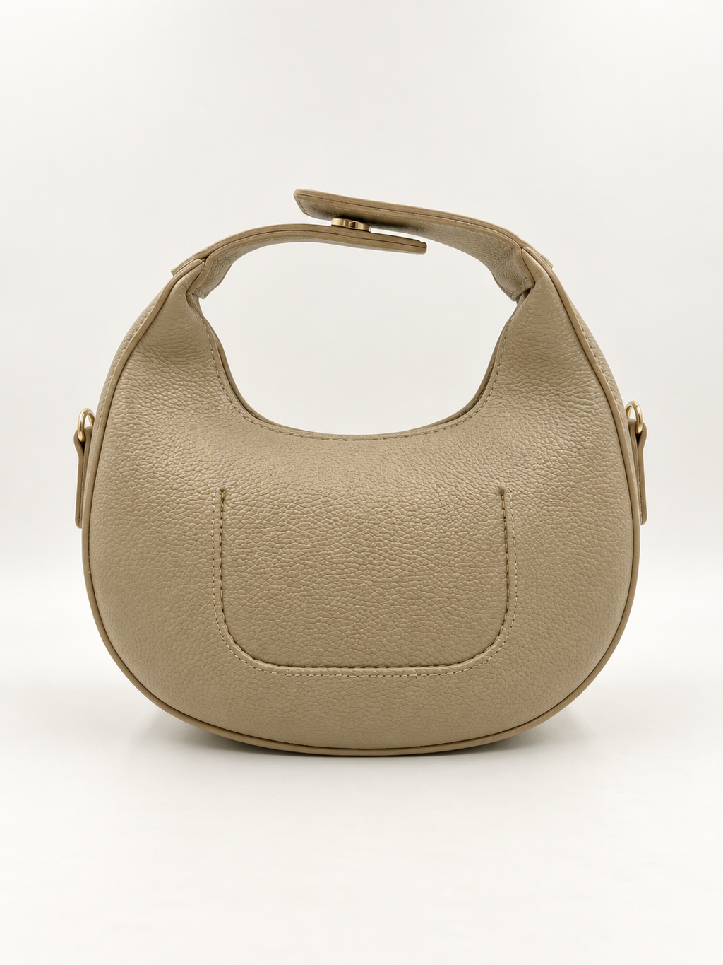 Luna Crescent Shoulder Bag – Khaki Beige