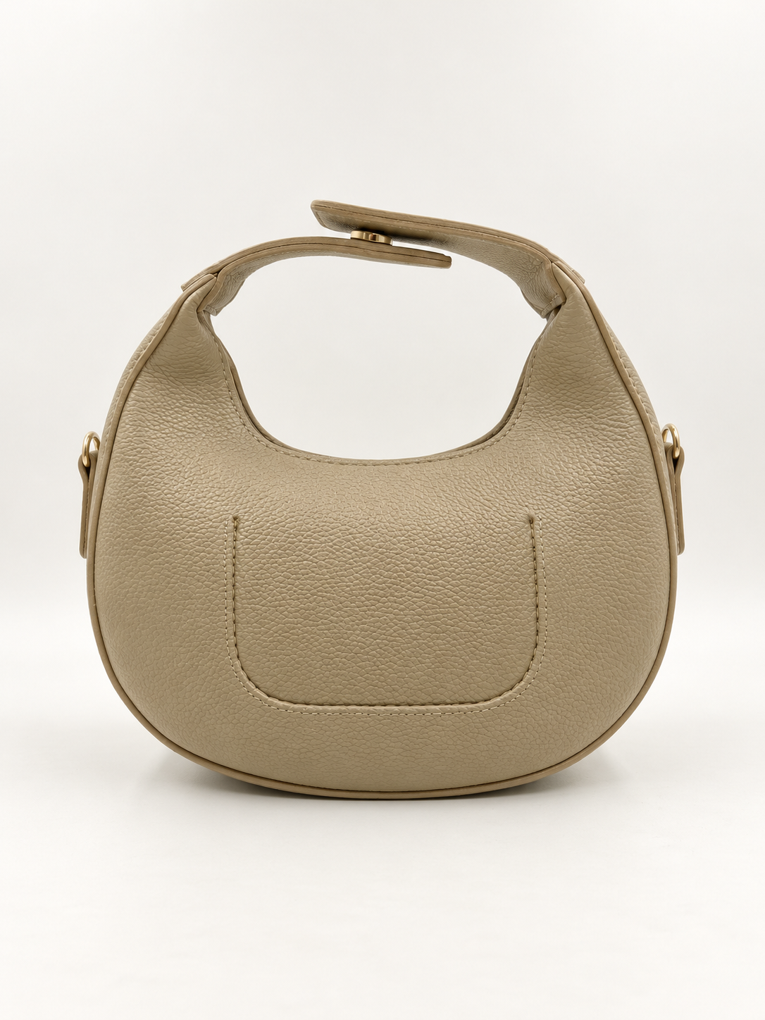 Luna Crescent Shoulder Bag – Khaki Beige