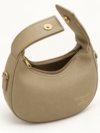 Luna Crescent Shoulder Bag – Khaki Beige