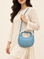 Luna Crescent Shoulder Bag – Sky Blue