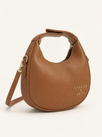 Luna Crescent Shoulder Bag – Tan Caramel